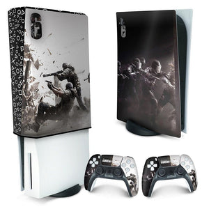 KIT Capa Anti Poeira e Skin Anti-Rage PS5 Fat Vertical - Tom Clancy's Rainbow Six Siege - Pop Arte Skins