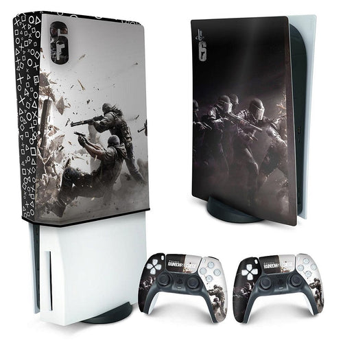 KIT Capa Anti Poeira e Skin Anti-Rage PS5 Fat Vertical - Tom Clancy's Rainbow Six Siege