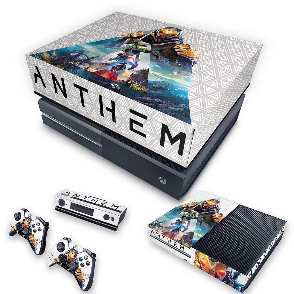 KIT Xbox One Fat Skin Anti-Rage e Capa Anti Poeira - Anthem