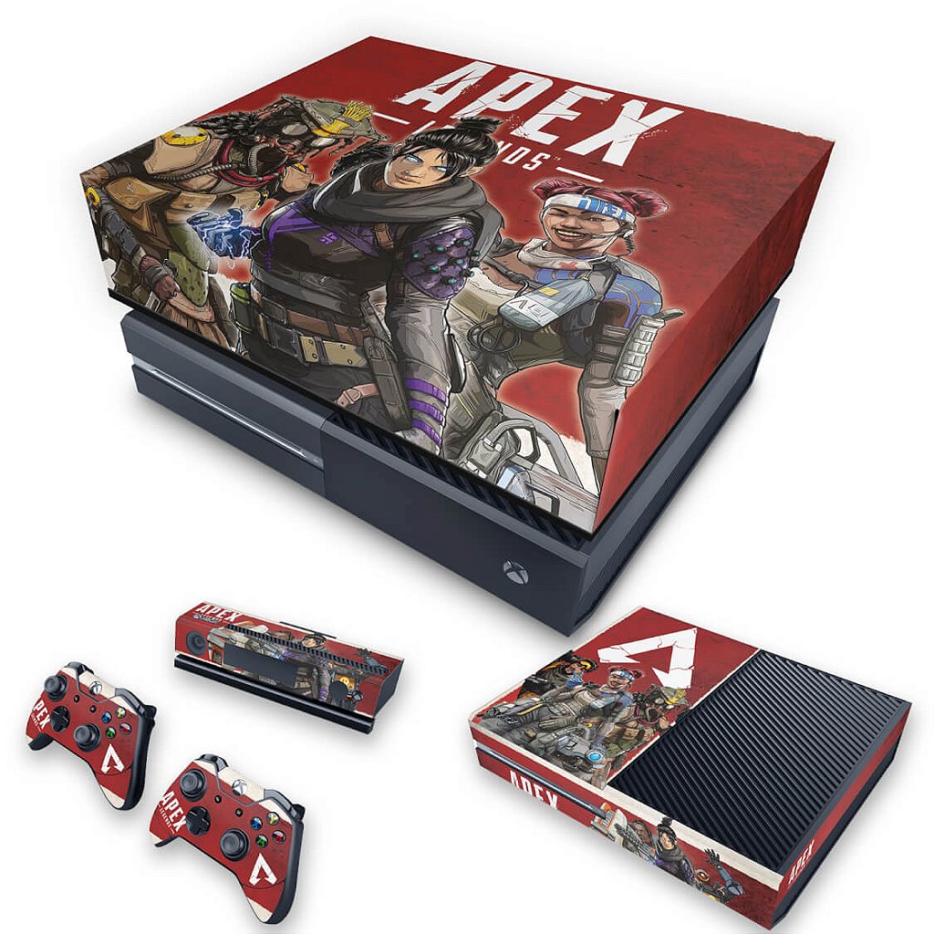 KIT Capa Anti Poeira e Skin Anti-Rage Xbox One Fat - Apex Legends