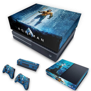 KIT Capa Anti Poeira e Skin Anti-Rage Xbox One Fat - Aquaman