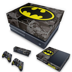 KIT Capa Anti Poeira e Skin Anti-Rage Xbox One Fat - Batman Comics