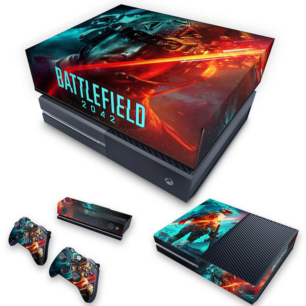 KIT Capa Anti Poeira e Skin Anti-Rage Xbox One Fat - Battlefield 2042