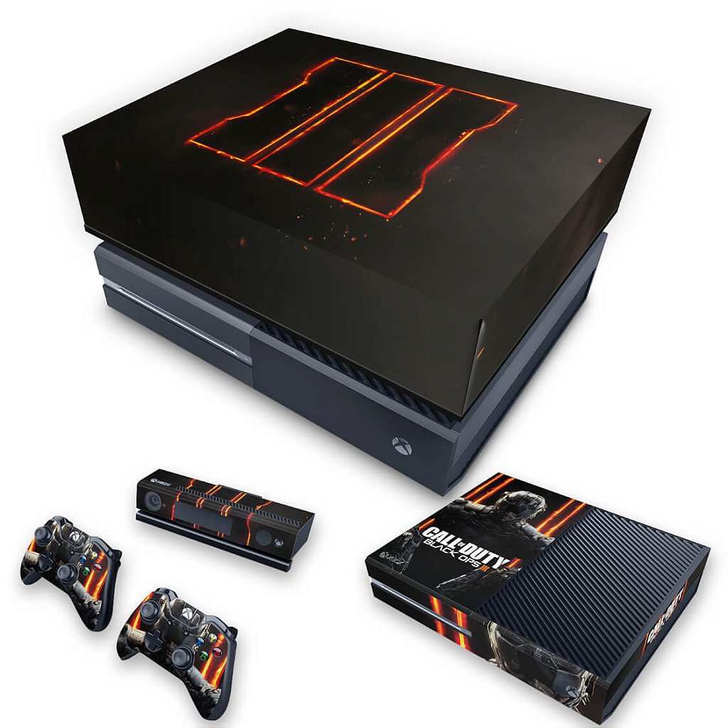 KIT Xbox One Fat Skin Anti-Rage e Capa Anti Poeira - Call of Duty Black Ops 3