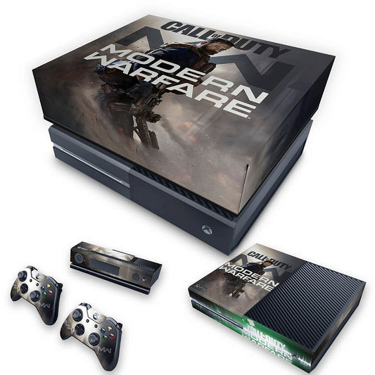 KIT Xbox One Fat Skin Anti-Rage e Capa Anti Poeira - Call Of Duty Modern Warfare