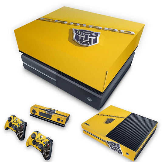 KIT Xbox One Fat Skin Anti-Rage e Capa Anti Poeira - Camaro - Transformers