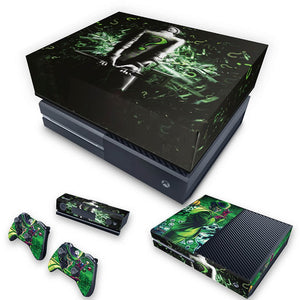 KIT Capa Anti Poeira e Skin Anti-Rage Xbox One Fat - Charada Batman