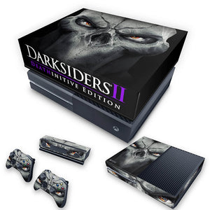 KIT Capa Anti Poeira e Skin Anti-Rage Xbox One Fat - Darksiders 2 Deathinitive Edition