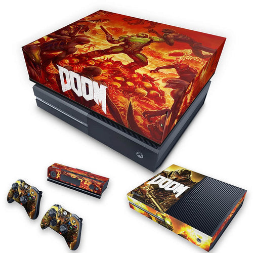 KIT Capa Anti Poeira e Skin Anti-Rage Xbox One Fat - Doom