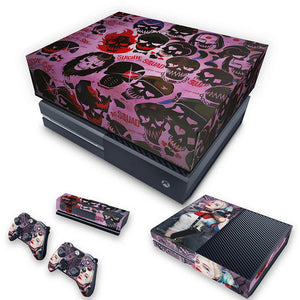 KIT Capa Anti Poeira e Skin Anti-Rage Xbox One Fat - Esquadrão Suicida #C