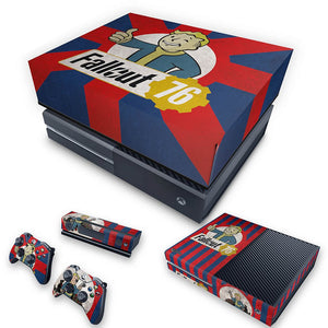 KIT Capa Anti Poeira e Skin Anti-Rage Xbox One Fat - Fallout 76