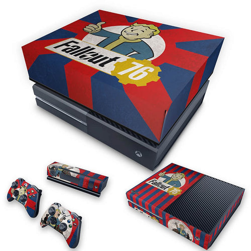 KIT Capa Anti Poeira e Skin Anti-Rage Xbox One Fat - Fallout 76