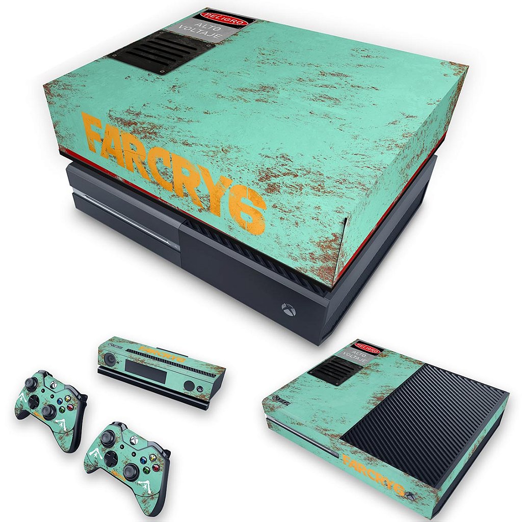 KIT Capa Anti Poeira e Skin Anti-Rage Xbox One Fat - Far Cry 6
