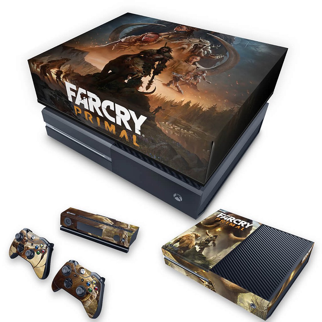 KIT Xbox One Fat Skin Anti-Rage e Capa Anti Poeira - Far Cry Primal
