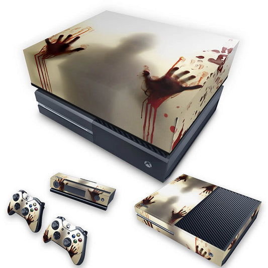 KIT Xbox One Fat Skin Anti-Rage e Capa Anti Poeira - Fear The Walking Dead