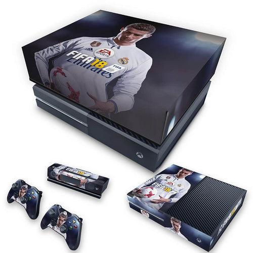 KIT Capa Anti Poeira e Skin Anti-Rage Xbox One Fat - FIFA 18