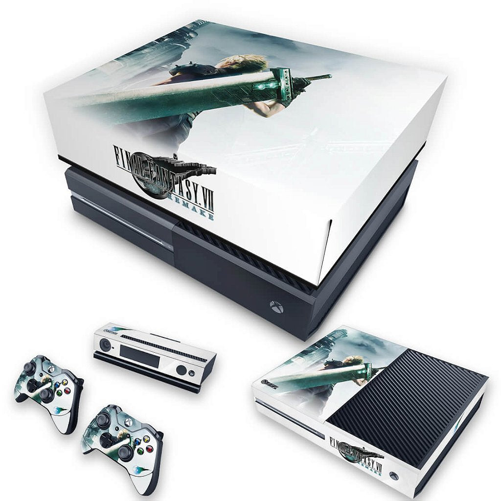 KIT Capa Anti Poeira e Skin Anti-Rage Xbox One Fat - Final Fantasy 7 Remake