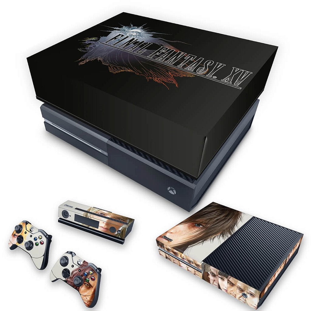 KIT Xbox One Fat Skin Anti-Rage e Capa Anti Poeira - Final Fantasy XV #A