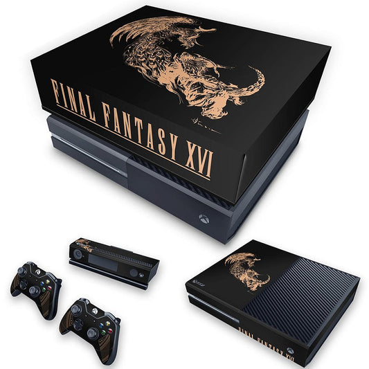 KIT Xbox One Fat Skin Anti-Rage e Capa Anti Poeira - Final Fantasy XVI Edition