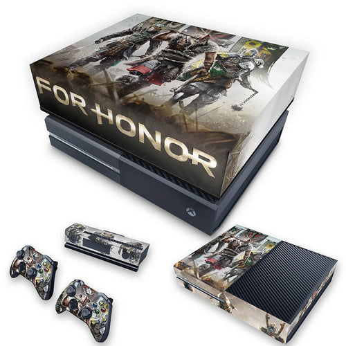 KIT Capa Anti Poeira e Skin Anti-Rage Xbox One Fat - For Honor