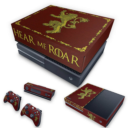 KIT Xbox One Fat Skin Anti-Rage e Capa Anti Poeira - Game Of Thrones Lannister