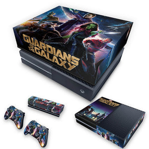 KIT Capa Anti Poeira e Skin Anti-Rage Xbox One Fat - Guardiões da Galaxia