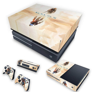 KIT Capa Anti Poeira e Skin Anti-Rage Xbox One Fat - Halo 5: Guardians #A