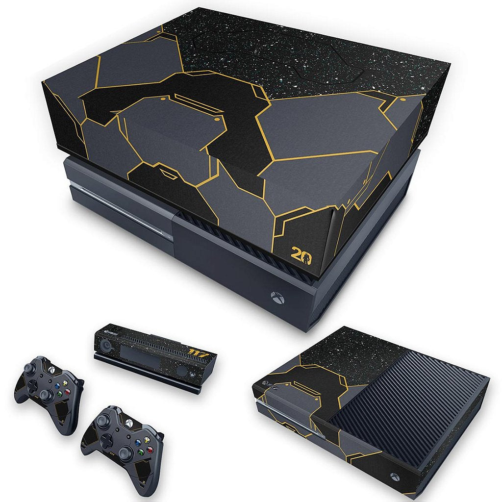KIT Capa Anti Poeira e Skin Anti-Rage Xbox One Fat - Halo Infinite Bundle