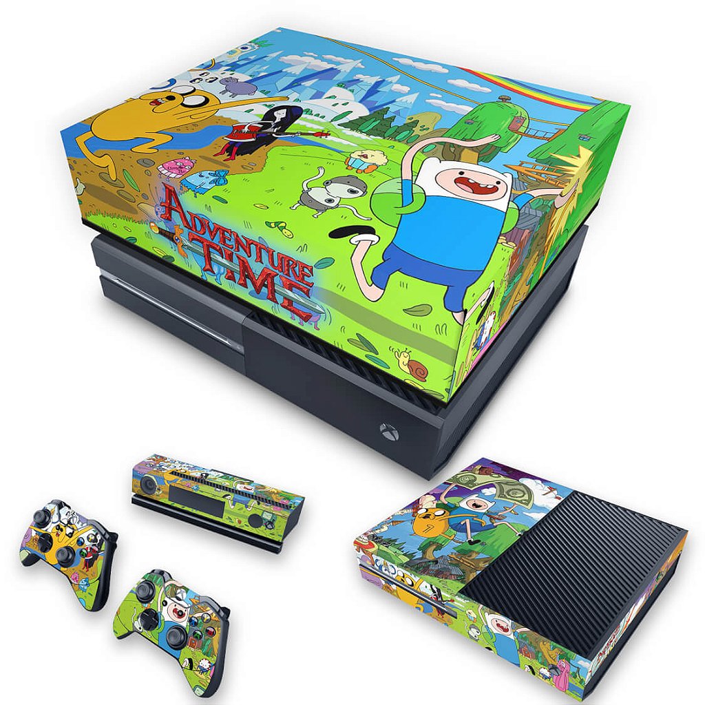 KIT Capa Anti Poeira e Skin Anti-Rage Xbox One Fat - Hora de Aventura