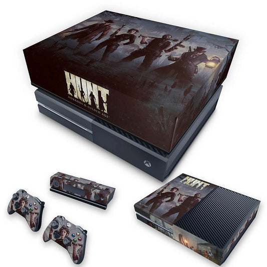 KIT Xbox One Fat Skin Anti-Rage e Capa Anti Poeira - Hunt: Horrors of the Gilded Age