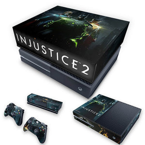 KIT Capa Anti Poeira e Skin Anti-Rage Xbox One Fat - Injustice 2