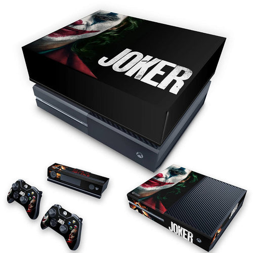 KIT Capa Anti Poeira e Skin Anti-Rage Xbox One Fat - Joker Coringa Filme