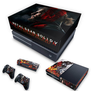 KIT Capa Anti Poeira e Skin Anti-Rage Xbox One Fat - Metal Gear Solid 5: The Phantom Pain