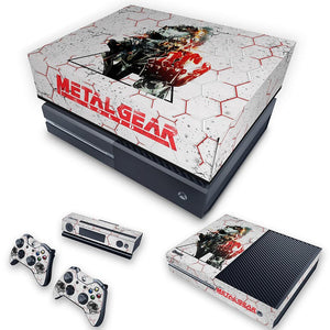 KIT Capa Anti Poeira e Skin Anti-Rage Xbox One Fat - Metal Gear Solid