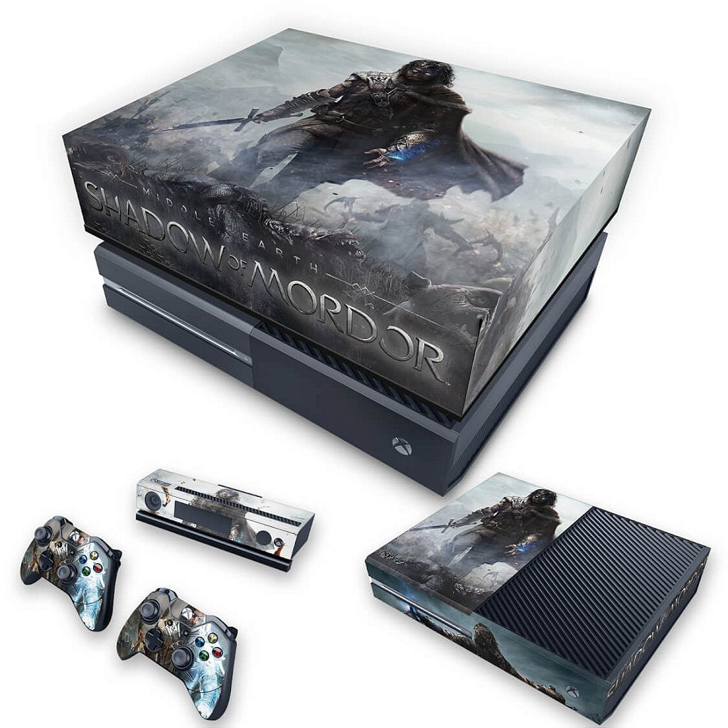 KIT Xbox One Fat Skin Anti-Rage e Capa Anti Poeira - Middle Earth: Shadow of Mordor