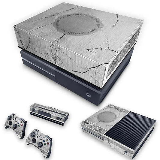 KIT Xbox One Fat Skin Anti-Rage e Capa Anti Poeira - Mjolnir Thor Amor e Trovão