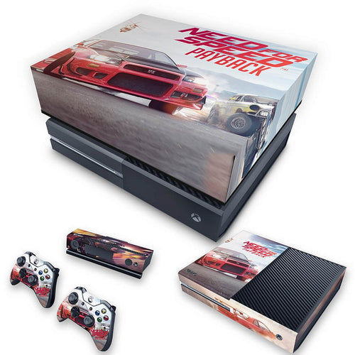 KIT Capa Anti Poeira e Skin Anti-Rage Xbox One Fat - Need For Speed Payback