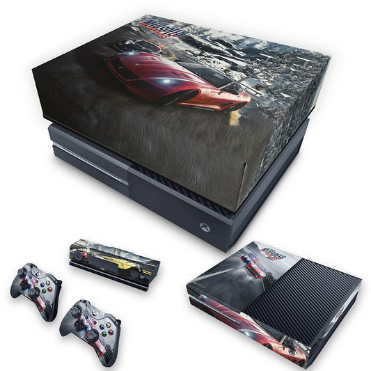 KIT Xbox One Fat Skin Anti-Rage e Capa Anti Poeira - Need for Speed Rivals