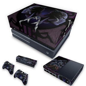 KIT Capa Anti Poeira e Skin Anti-Rage Xbox One Fat - Pantera Negra