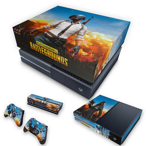 KIT Capa Anti Poeira e Skin Anti-Rage Xbox One Fat - Players Unknown Battlegrounds PUBG
