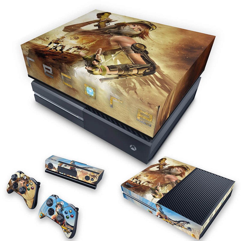 KIT Xbox One Fat Skin Anti-Rage e Capa Anti Poeira - Recore