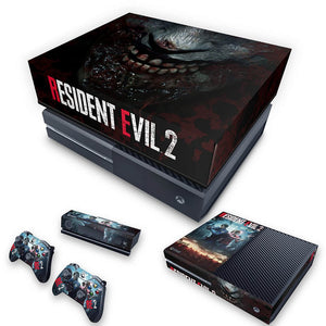 KIT Capa Anti Poeira e Skin Anti-Rage Xbox One Fat - Resident Evil 2 Remake