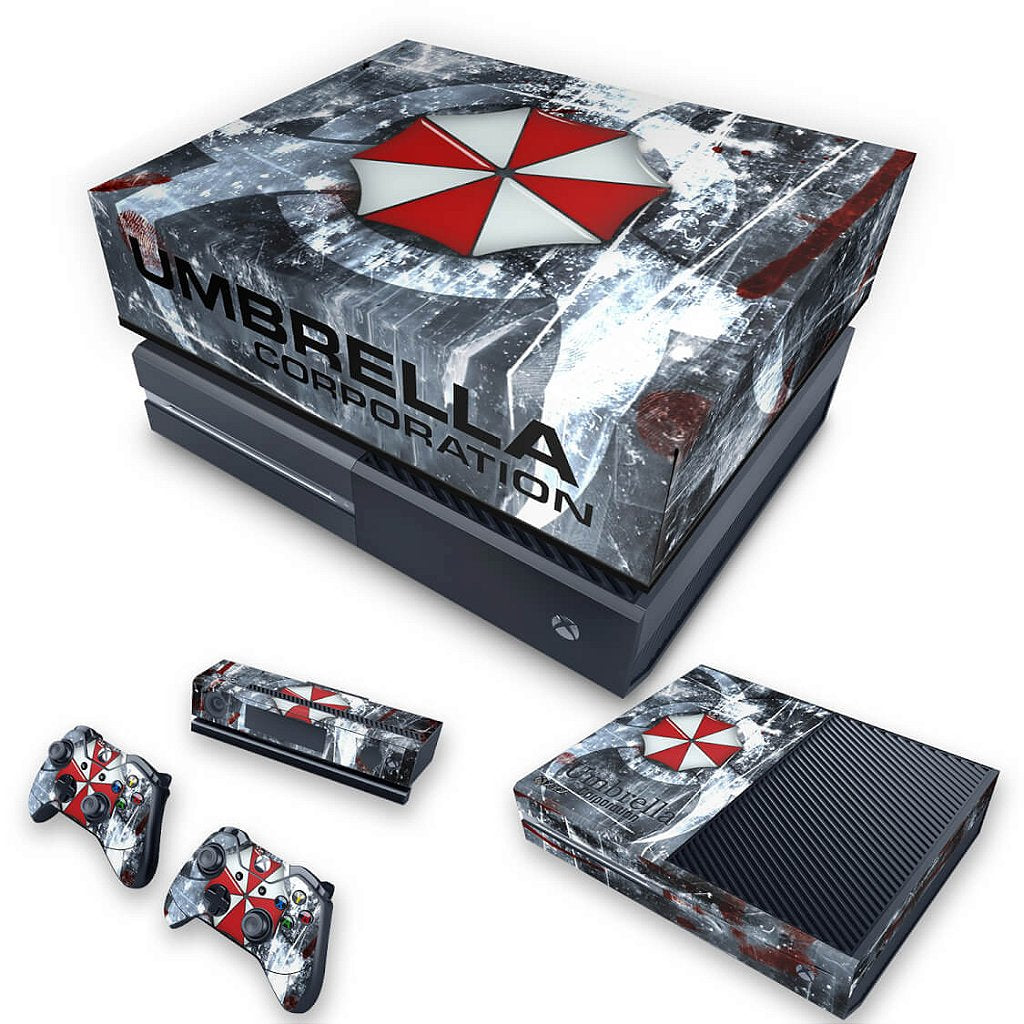 KIT Xbox One Fat Skin Anti-Rage e Capa Anti Poeira - Resident Evil