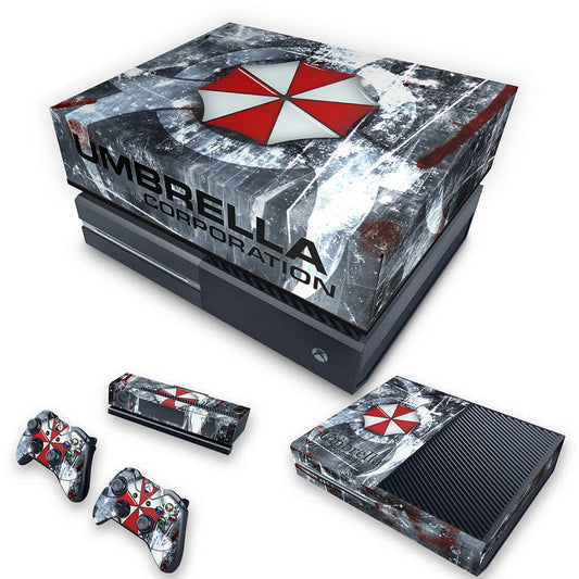 KIT Xbox One Fat Skin Anti-Rage e Capa Anti Poeira - Resident Evil