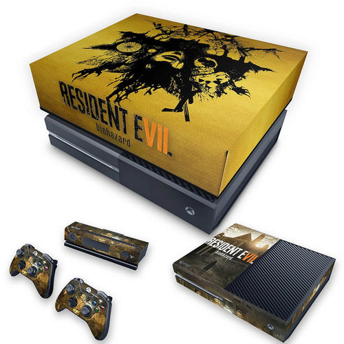 KIT Capa Anti Poeira e Skin Anti-Rage Xbox One Fat - Resident Evil 7: Biohazard