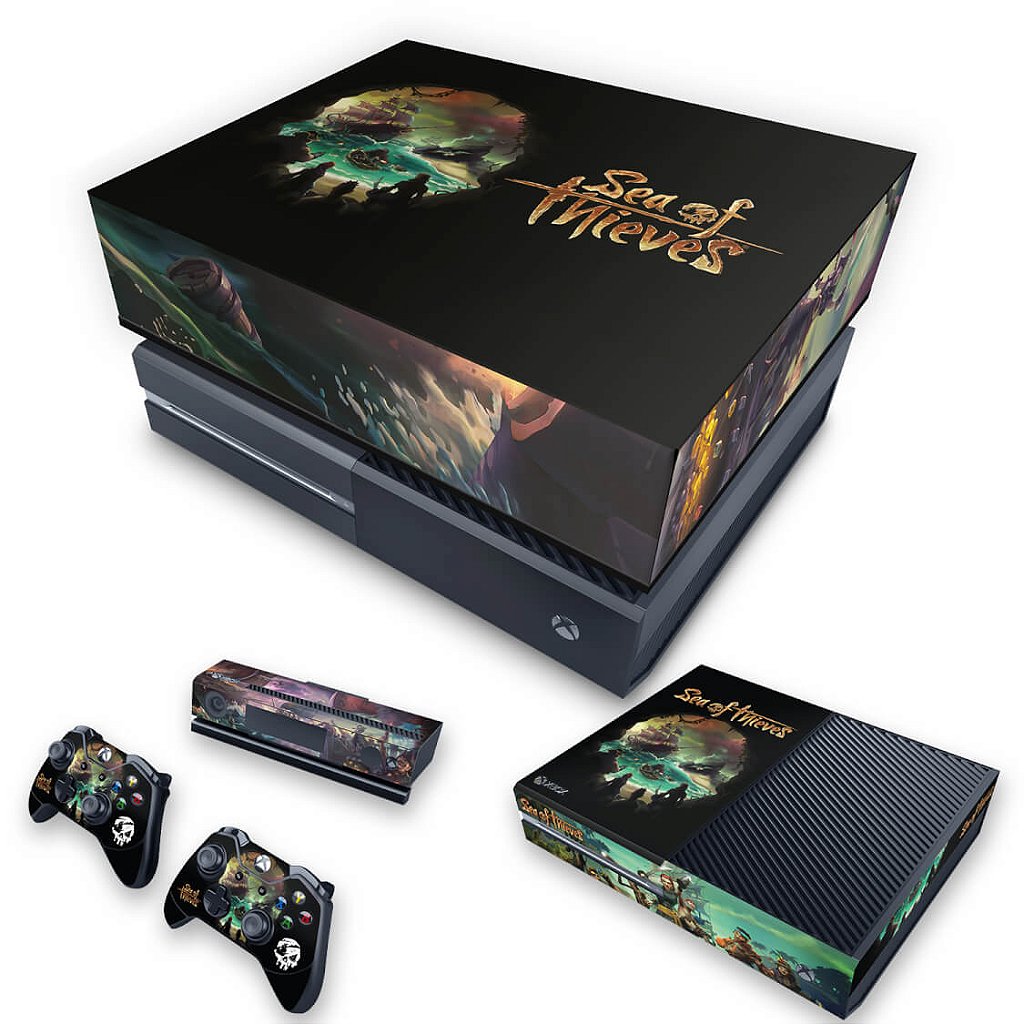 KIT Xbox One Fat Skin Anti-Rage e Capa Anti Poeira - Sea Of Thieves
