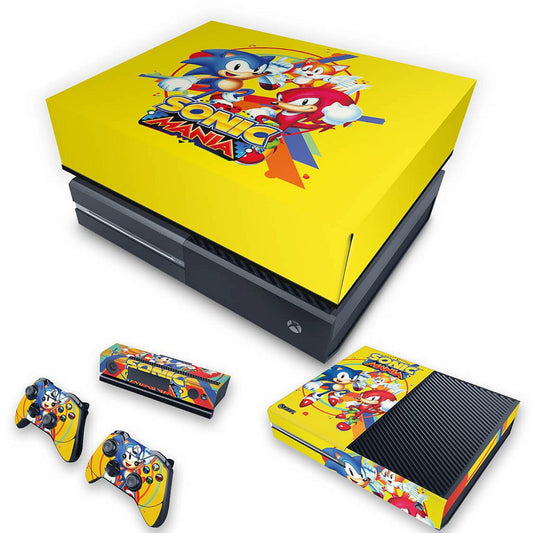 KIT Xbox One Fat Skin Anti-Rage e Capa Anti Poeira - Sonic Mania