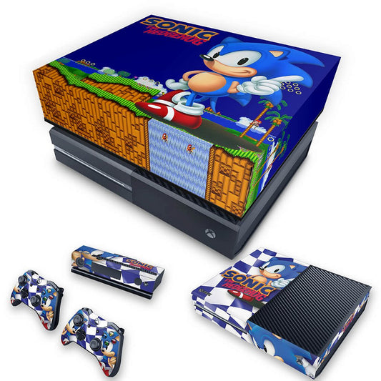 KIT Xbox One Fat Skin Anti-Rage e Capa Anti Poeira - Sonic The Hedgehog