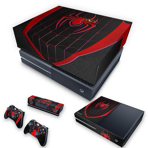 KIT Capa Anti Poeira e Skin Anti-Rage Xbox One Fat - Spider-Man: Miles Morales