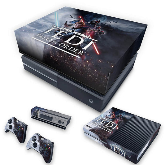 KIT Xbox One Fat Skin Anti-Rage e Capa Anti Poeira - Star Wars Jedi Fallen Order